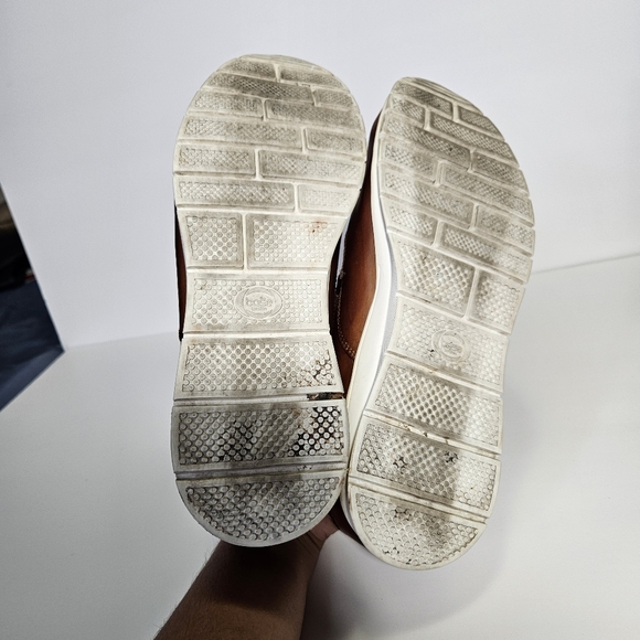 Base London Brown Leather Lace Up Cubic Derby Sneakers - Picture 8 of 13